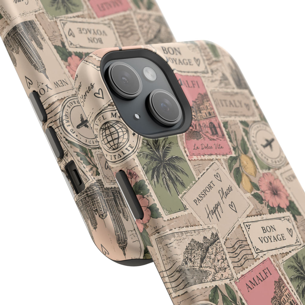 Travel Passport Stamp Magnetic Impact-Resistant Case