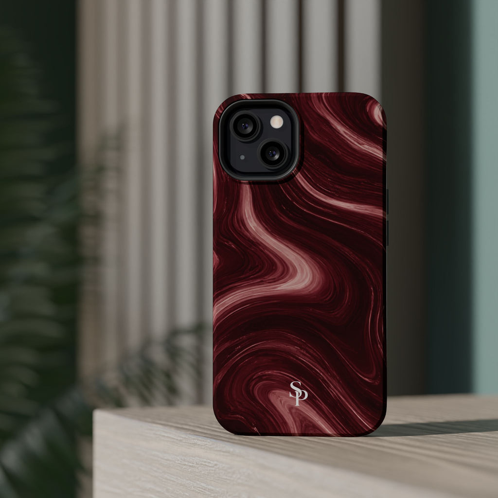 Burgundy Marble Magnetic Phone Case