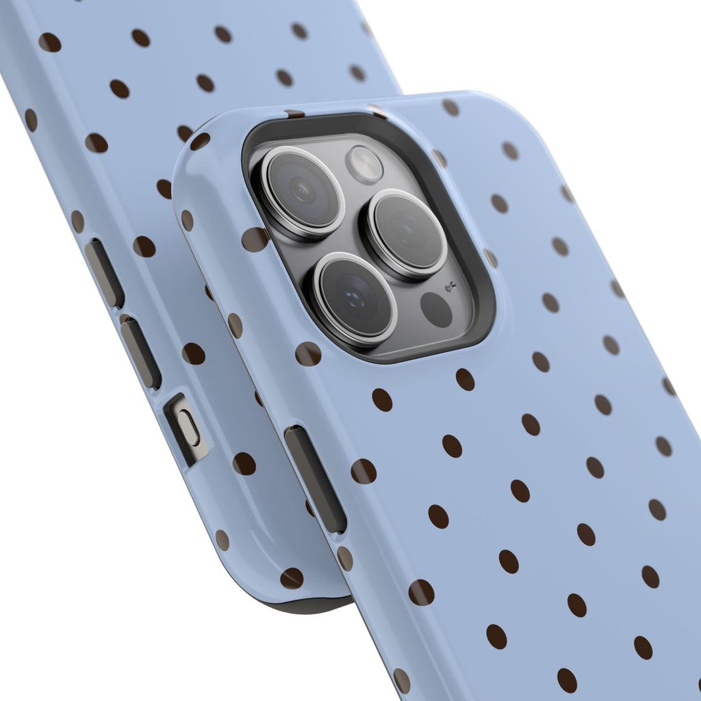 Blue Polka Dot Magnetic Impact Phone Case