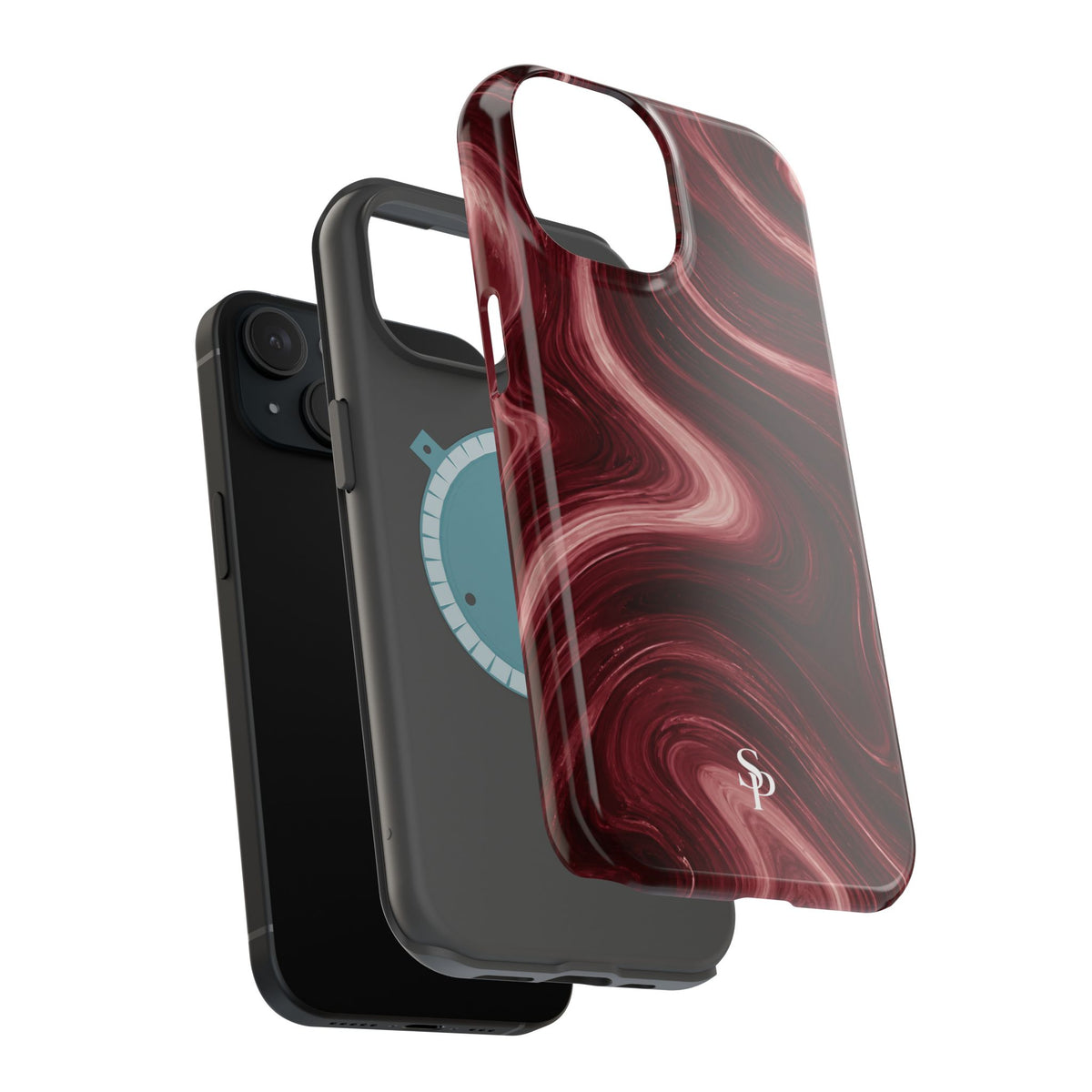 Burgundy Marble Magnetic Phone Case