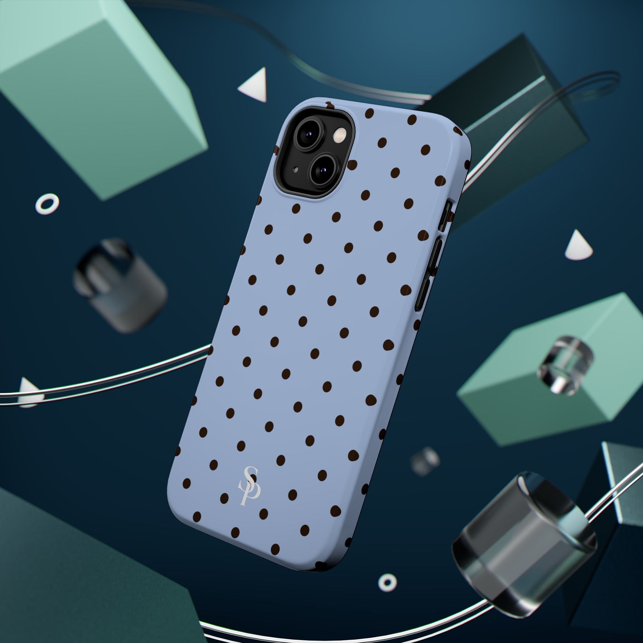 Blue Polka Dot Magnetic Impact Phone Case