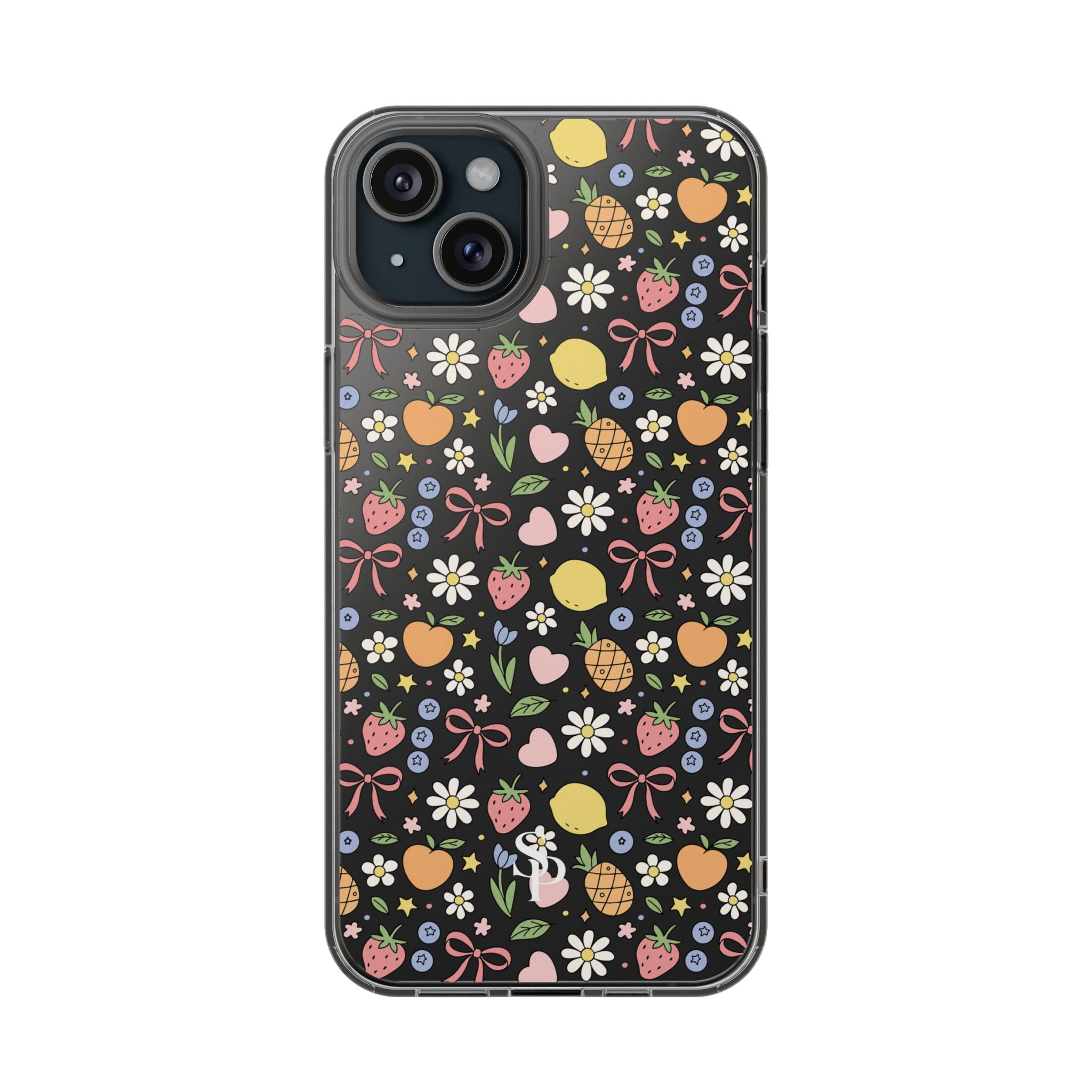 Fruit and Floral Pattern Clear Case