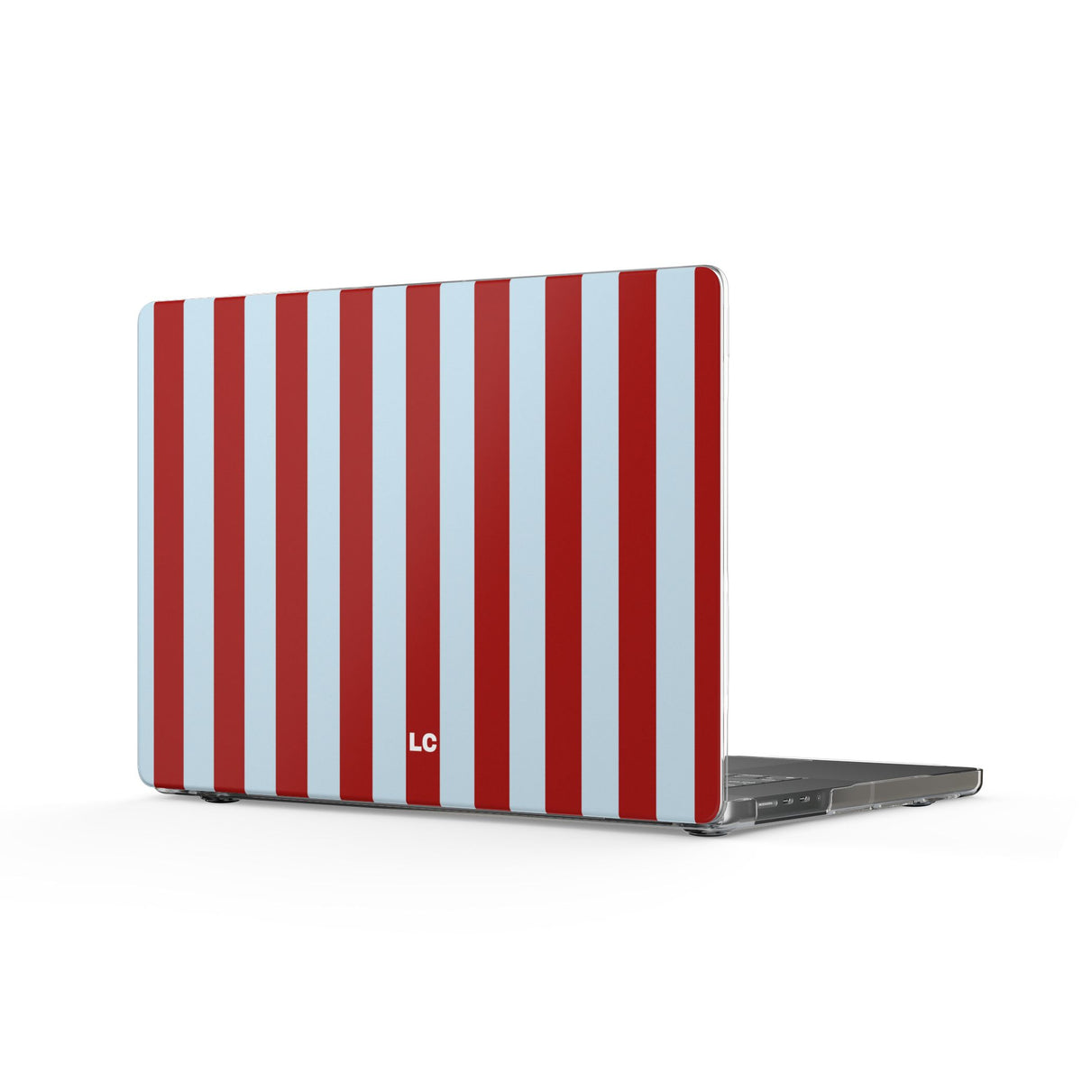 Red & Light Blue Vertical Stripes MacBook Case