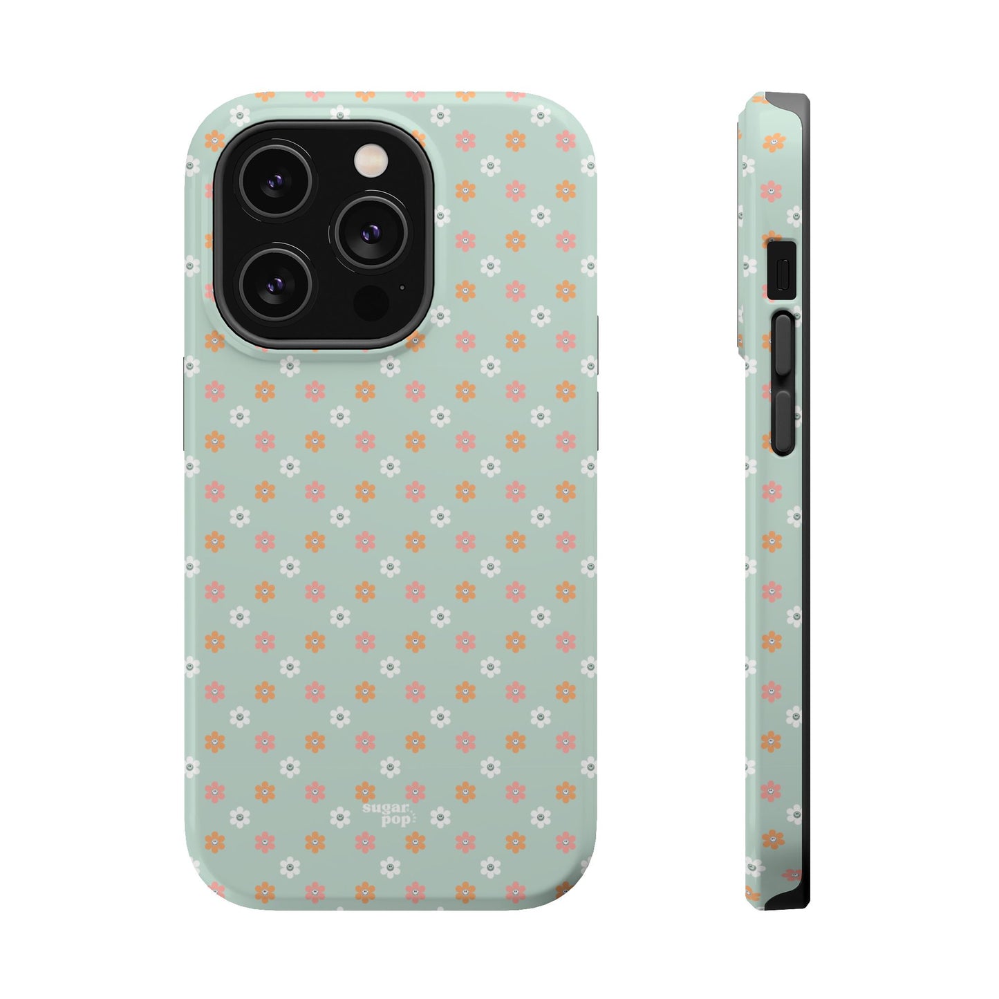 Floral Smiley Magnetic Tough Case