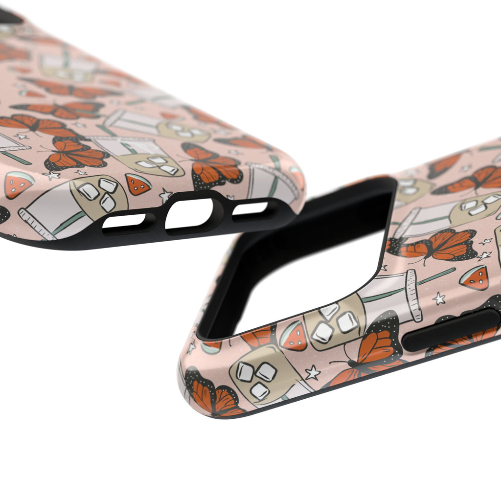 Iced Coffee & Butterfly Impact-Resistant Cases
