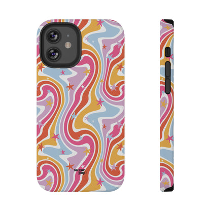 Colorful Impact-Resistant Phone Case - Vibrant Swirl Design