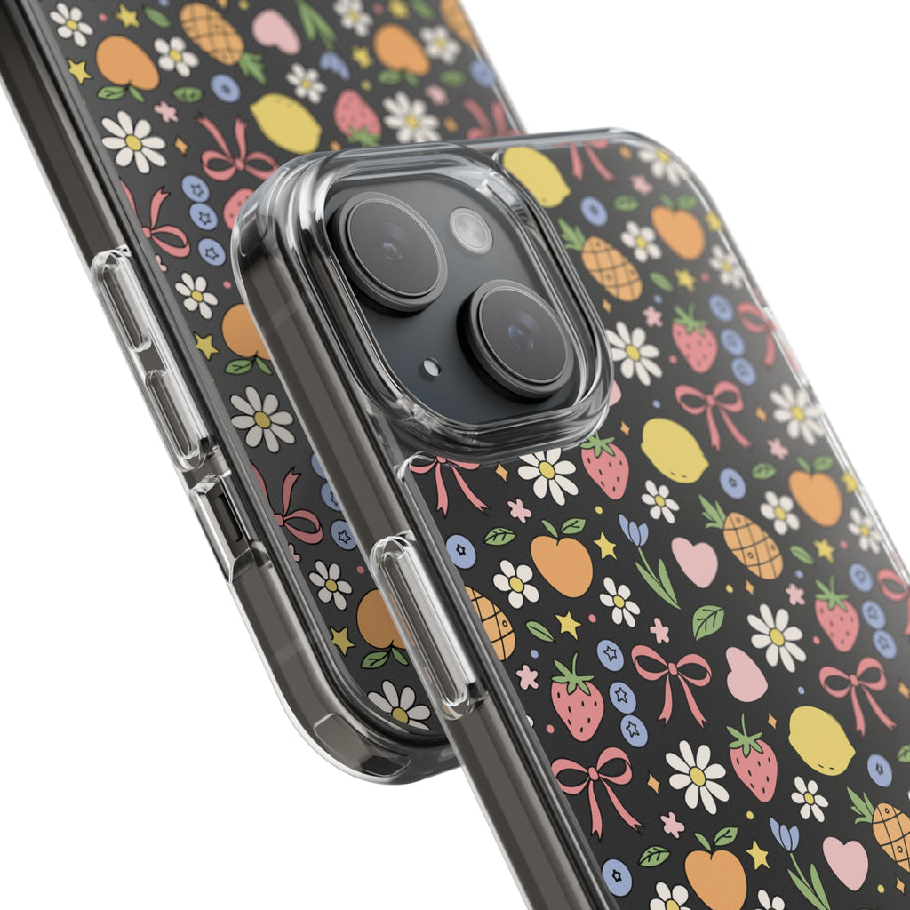Fruit and Floral Pattern Clear Case