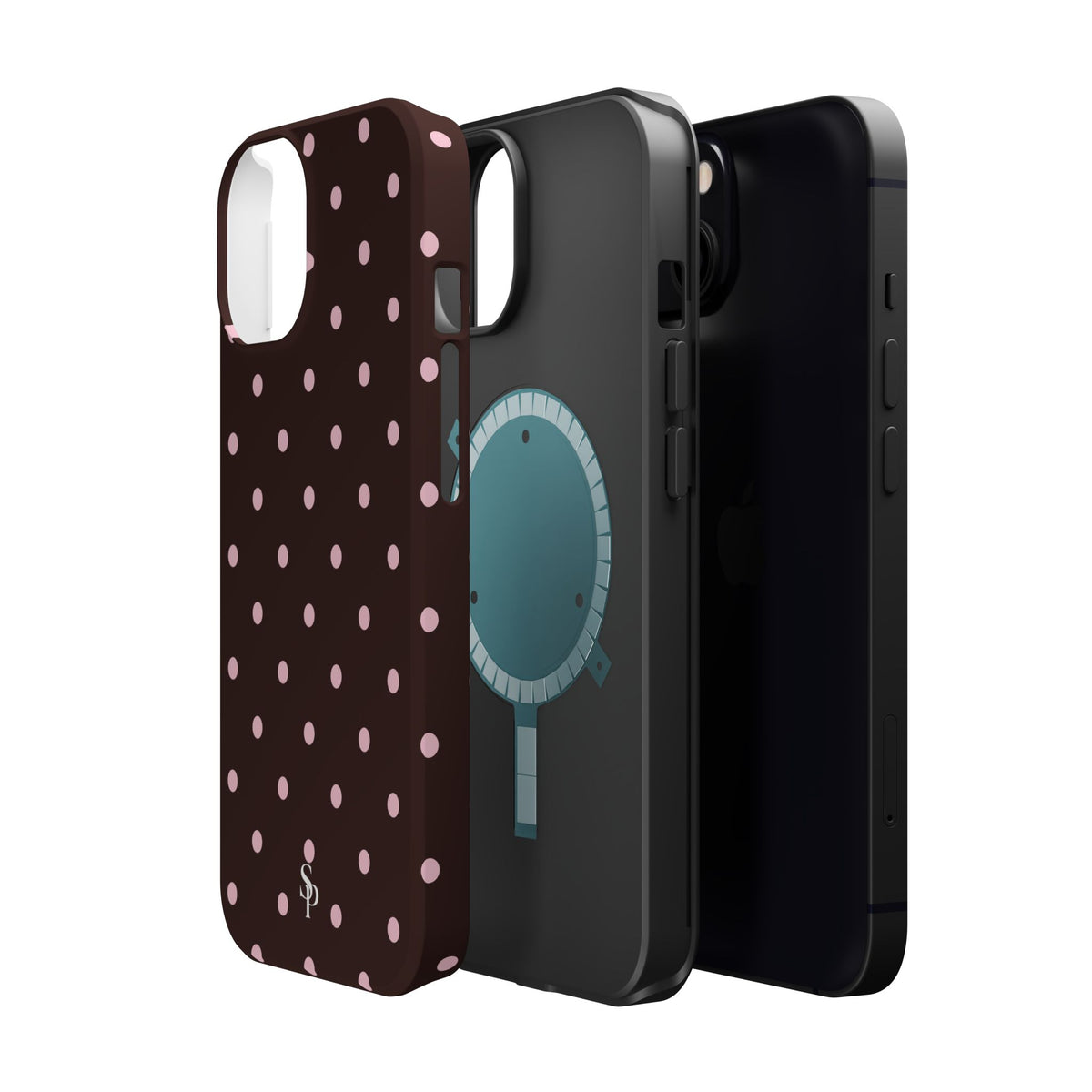 Brown Polka Dot Magnetic Impact-Resistant Phone Case