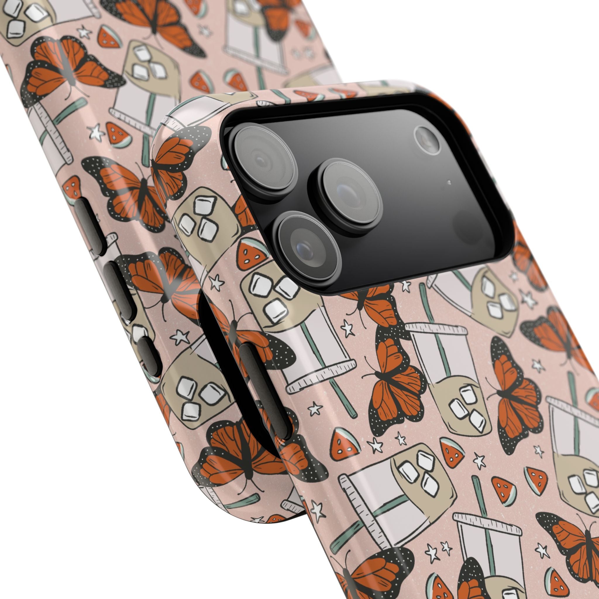 Iced Coffee & Butterfly Impact-Resistant Cases
