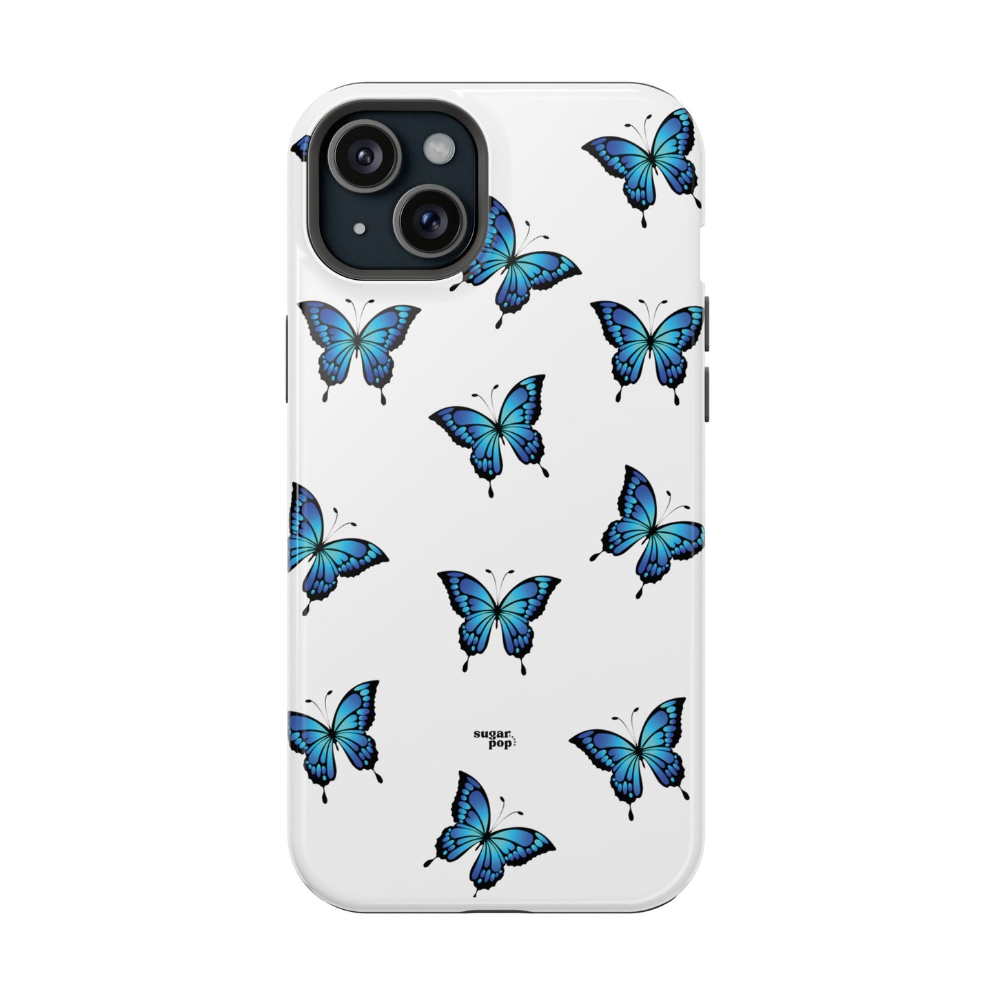 Blue Butterfly Impact-Resistant Cases