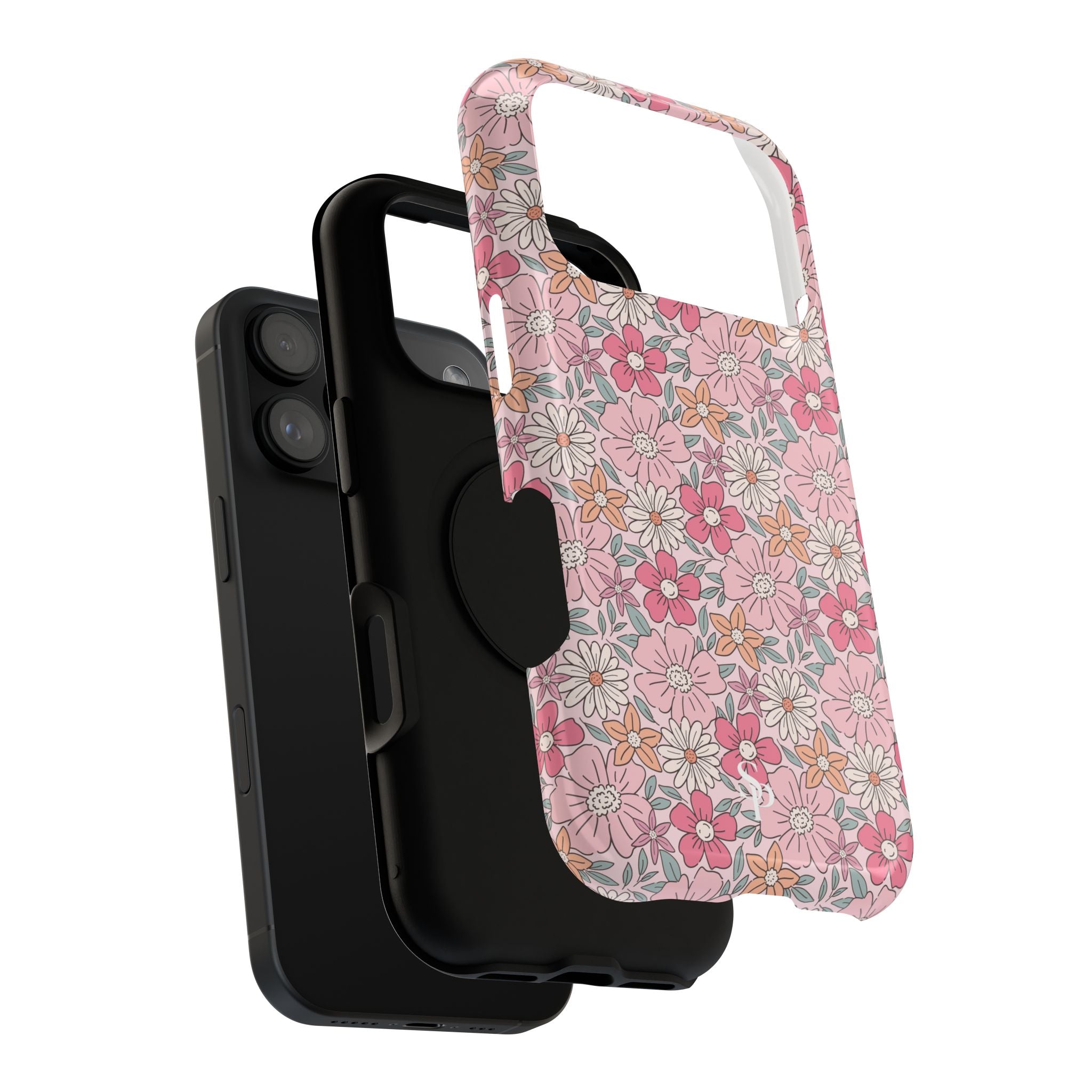 Pink Flowers Impact-Resistant Case