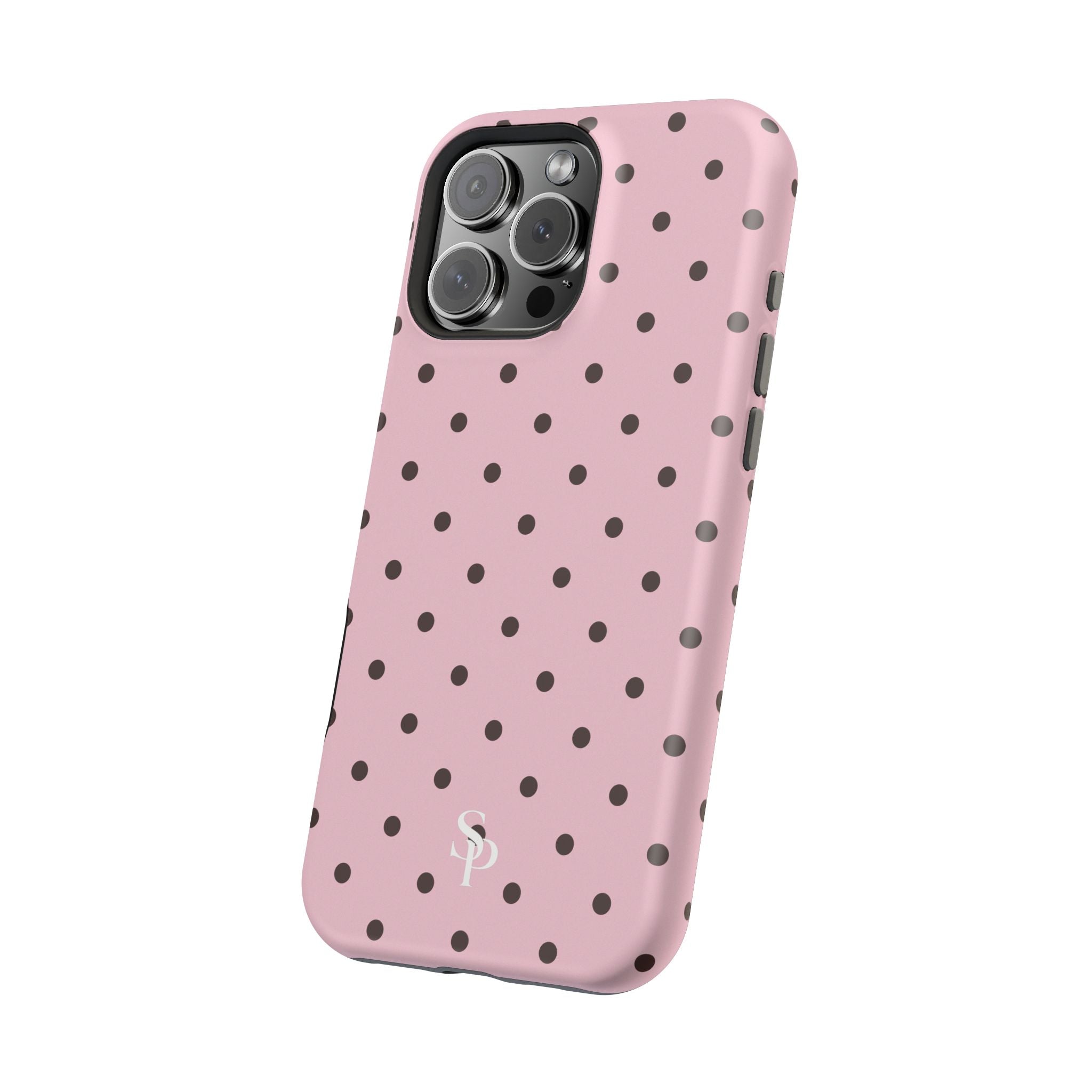 Pink Polka Dot Magnetic Impact Phone Case