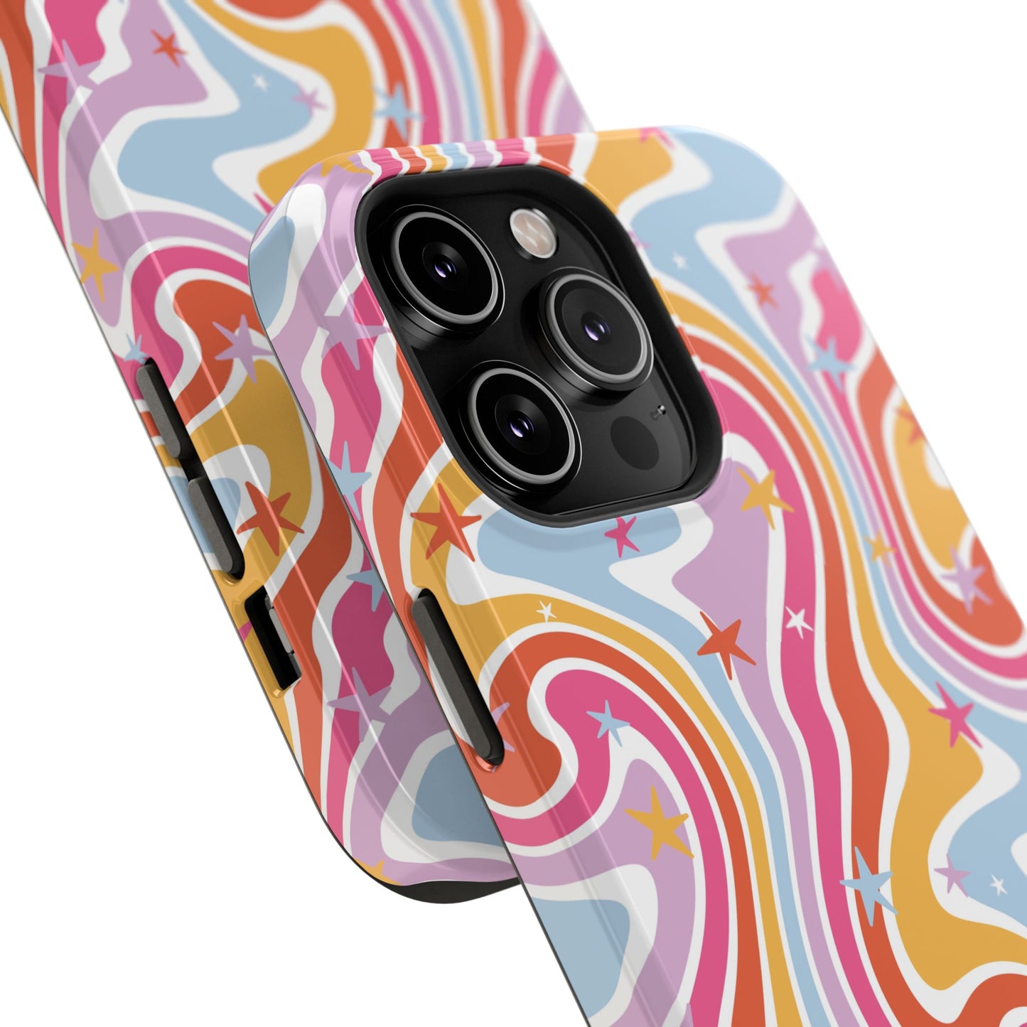 Colorful Impact-Resistant Phone Case - Vibrant Swirl Design