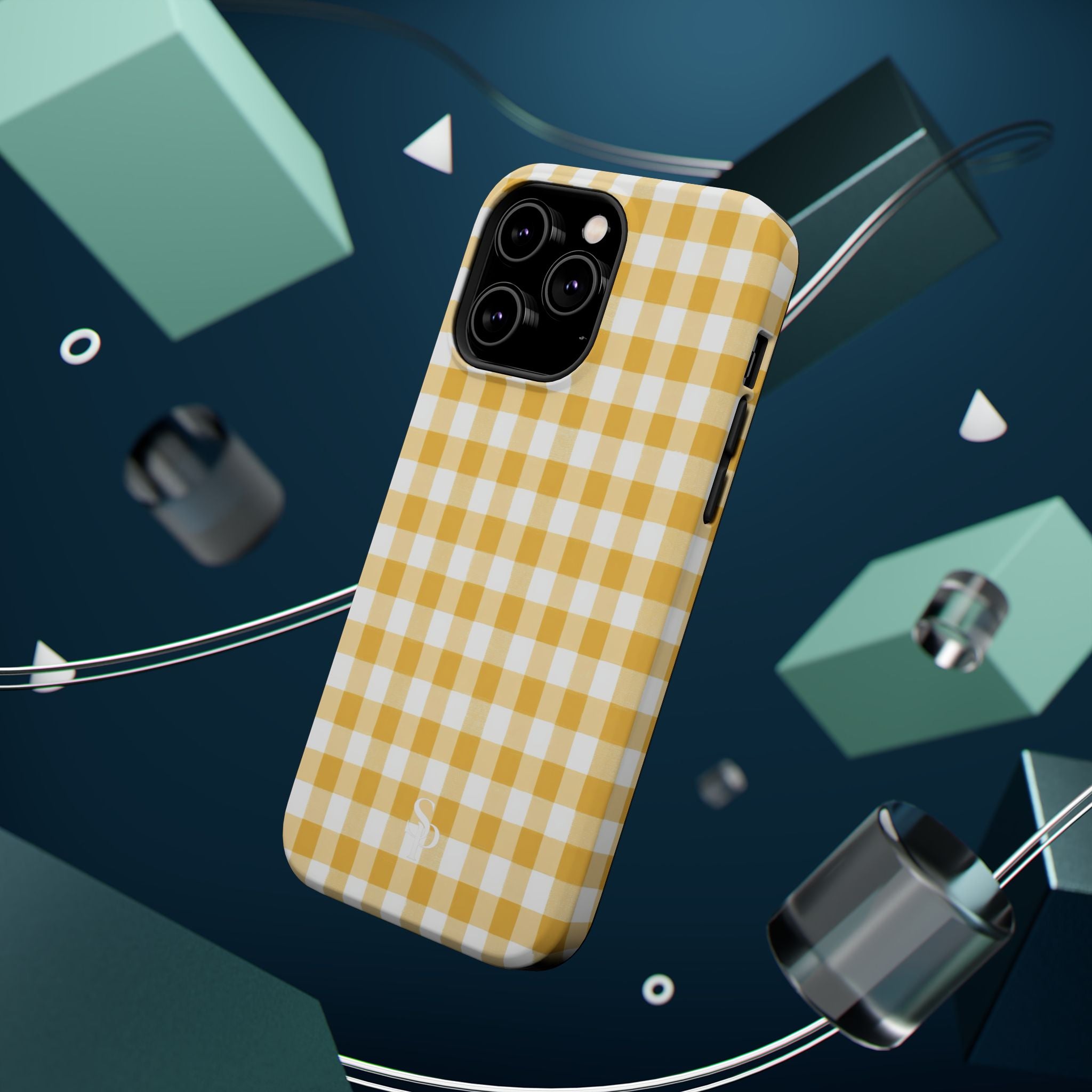 Yellow Gingham Magnetic Impact-Resistant Phone Case