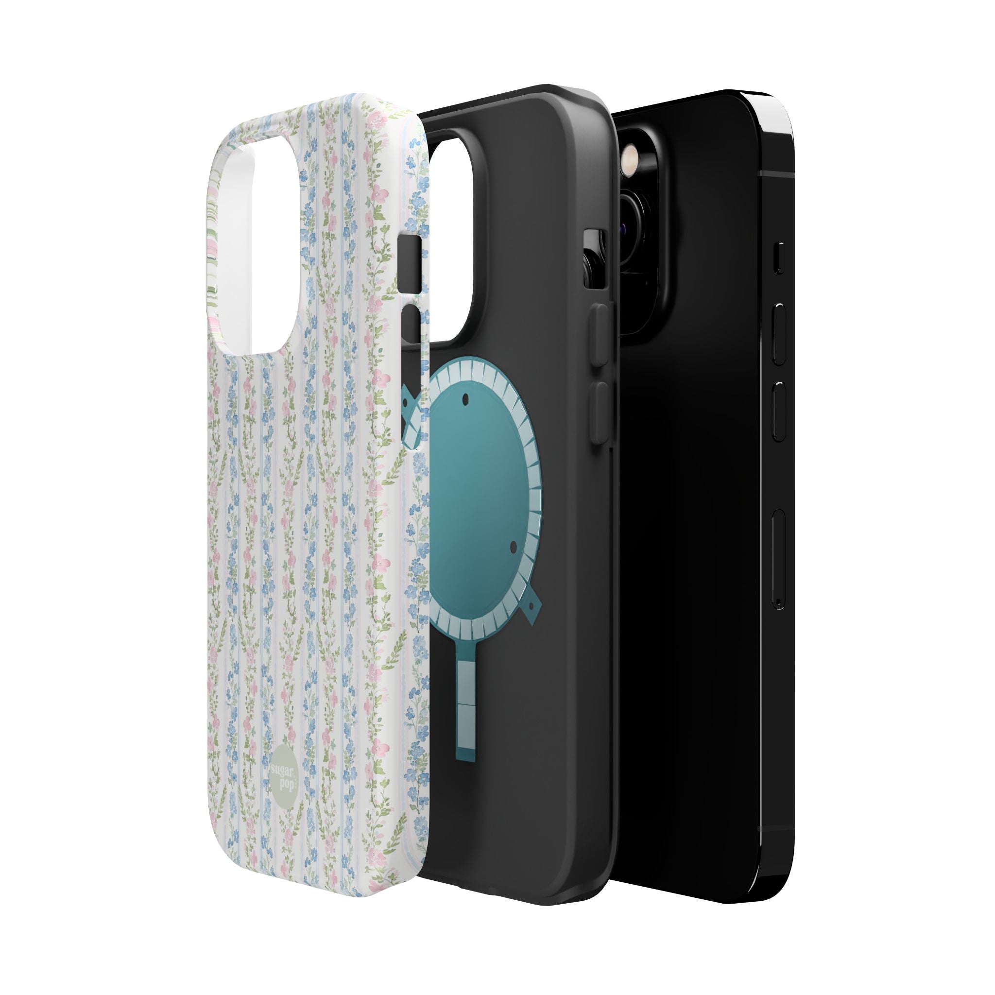 Pastel Floral Pattern Magnetic Tough Case