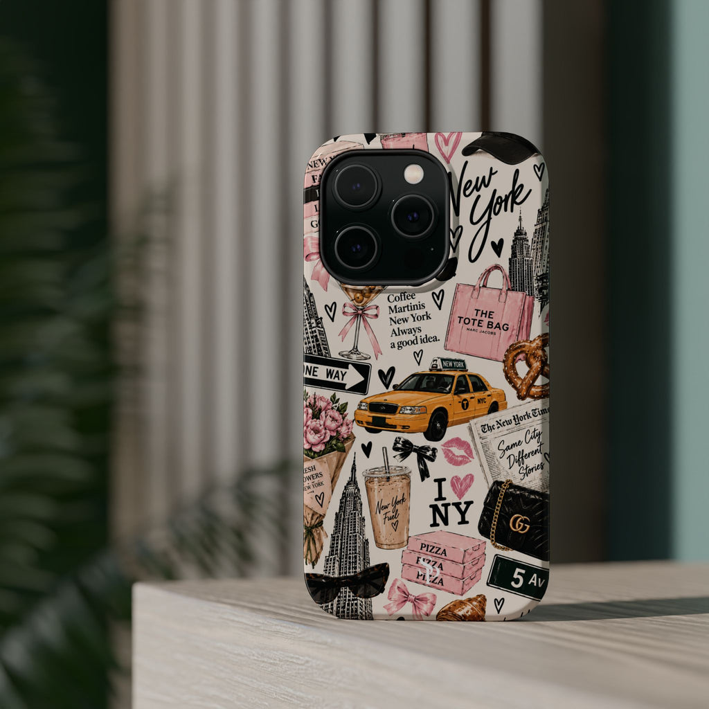 Pink New York Magnetic Phone Case