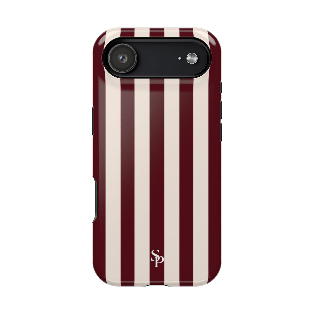 Burgundy Striped Magnetic Phone Case