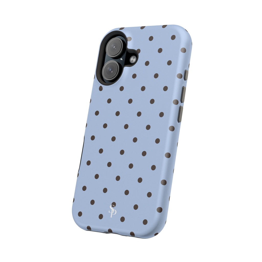 Blue Polka Dot Magnetic Impact Phone Case