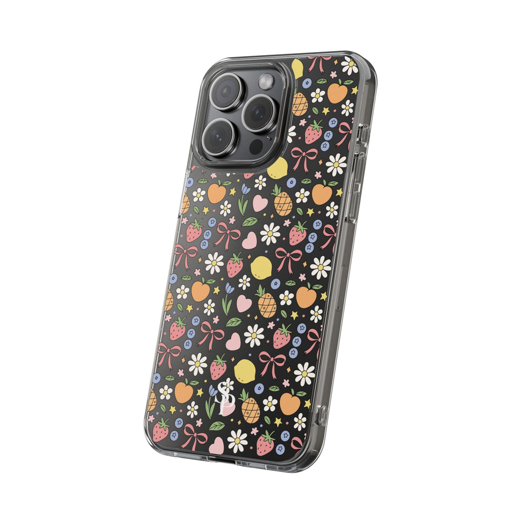 Fruit and Floral Pattern Clear Case