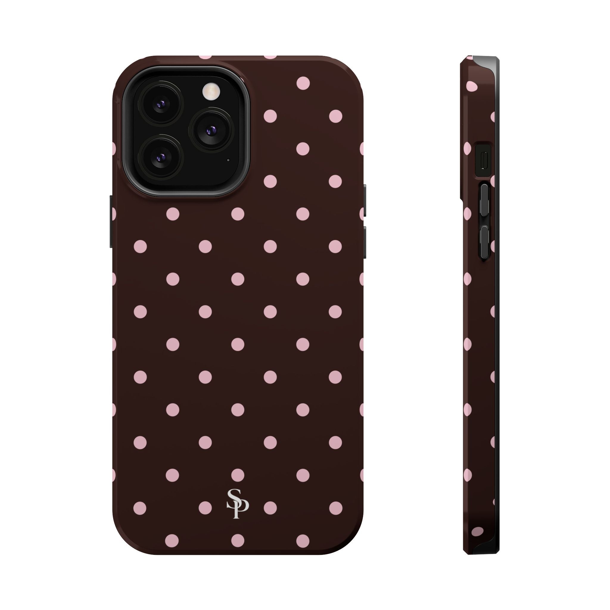 Brown Polka Dot Magnetic Impact-Resistant Phone Case