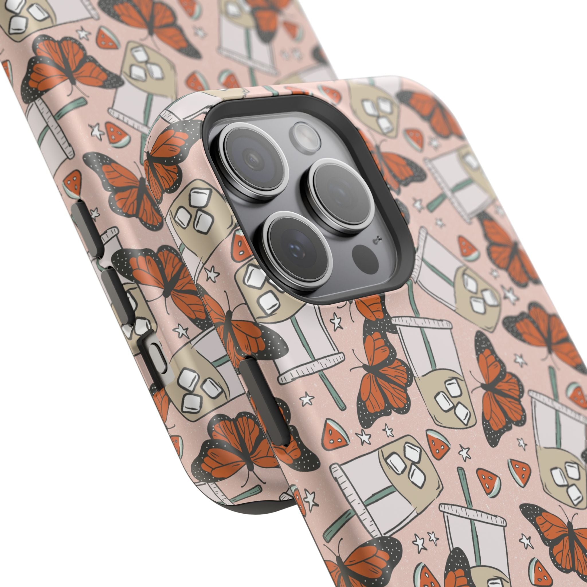 Iced Coffee & Butterfly Impact-Resistant Cases