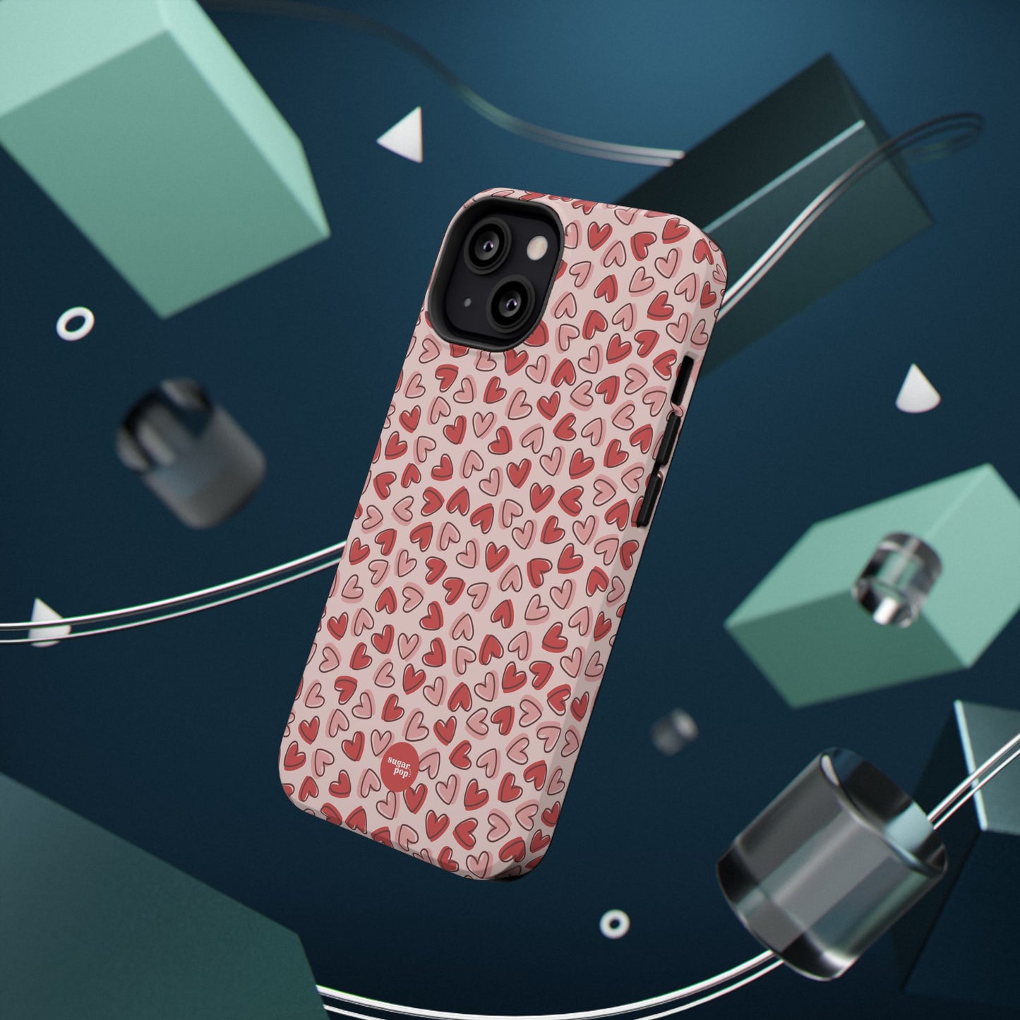 Heart Pattern Impact-Resistant Phone Case - Stylish Protection for Valentine's Day & Everyday Love