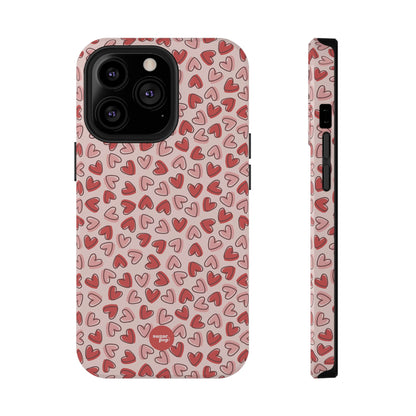 Heart Pattern Impact-Resistant Phone Case - Stylish Protection for Valentine's Day & Everyday Love