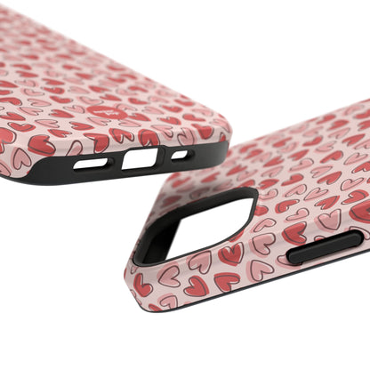 Heart Pattern Impact-Resistant Phone Case - Stylish Protection for Valentine's Day & Everyday Love