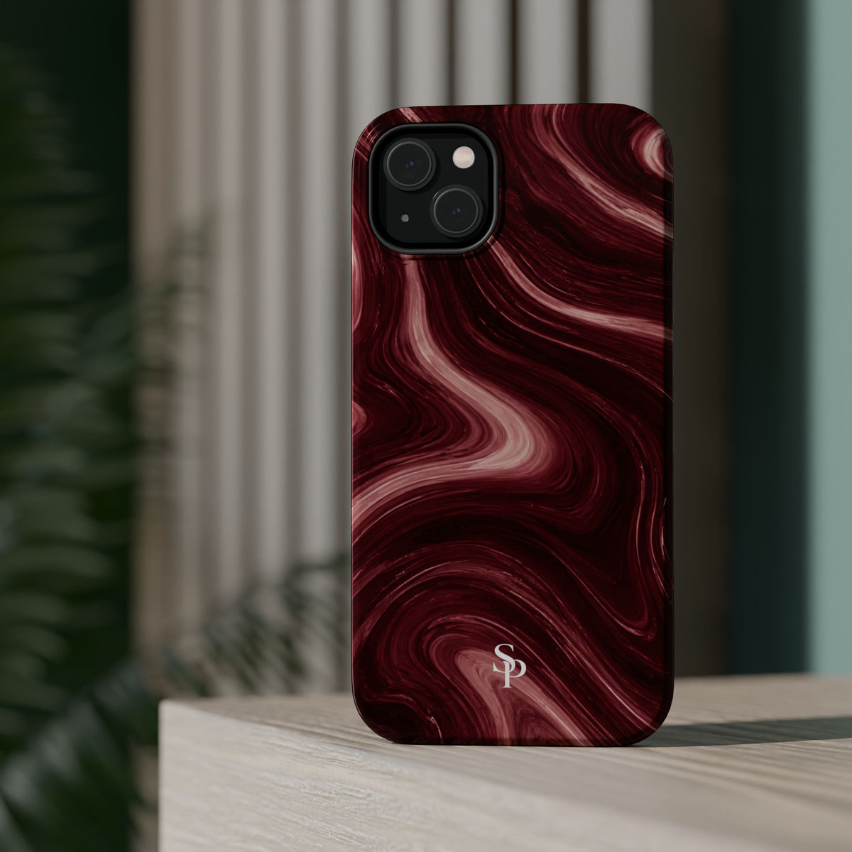Burgundy Marble Magnetic Phone Case