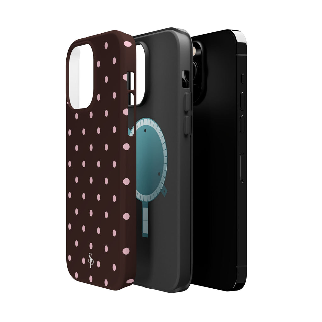 Brown Polka Dot Magnetic Impact-Resistant Phone Case