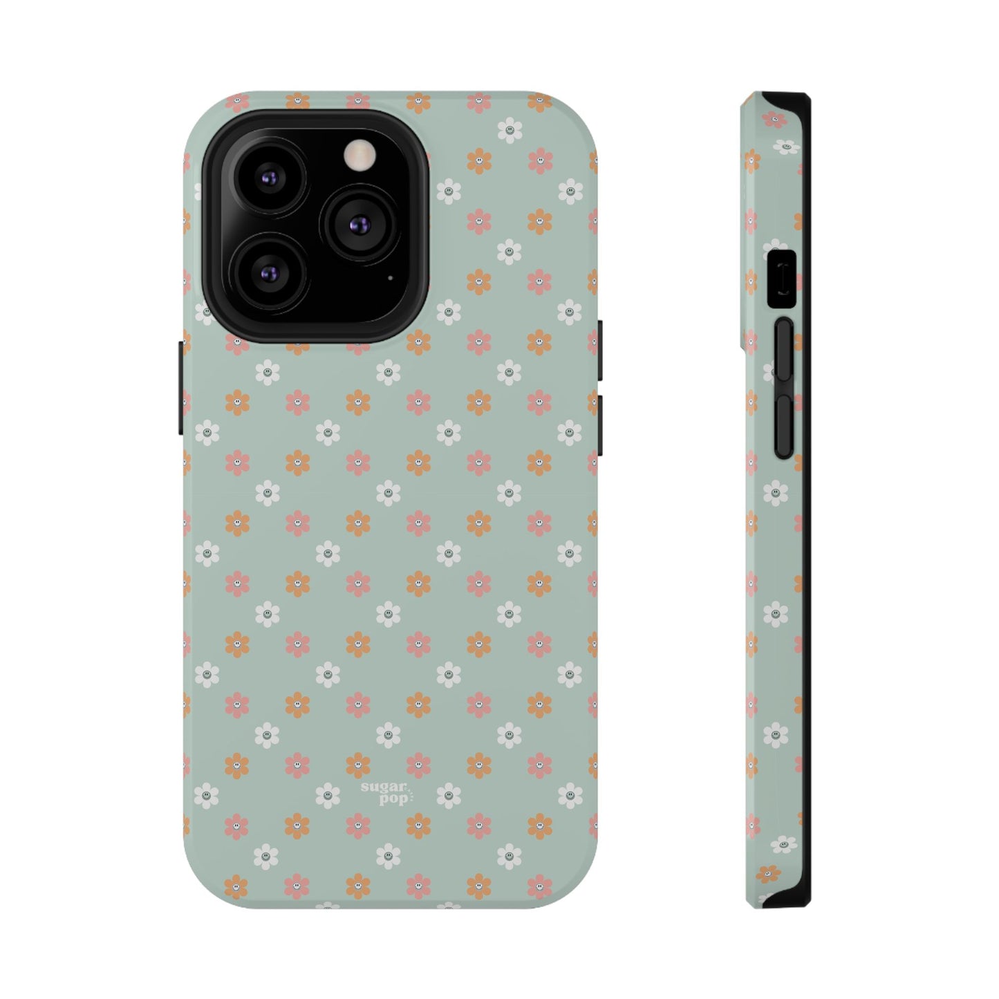 Floral Smiley Impact-Resistant Cases