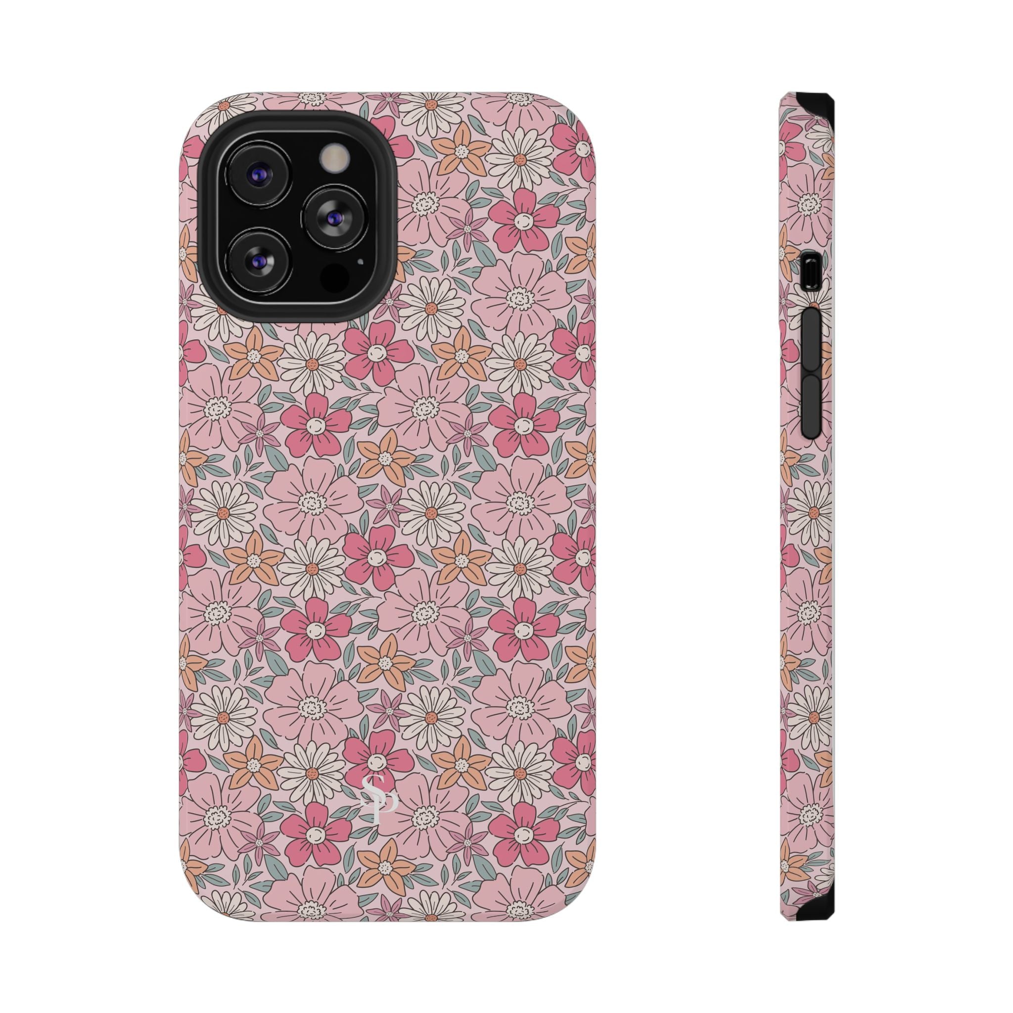 Pink Flowers Impact-Resistant Case
