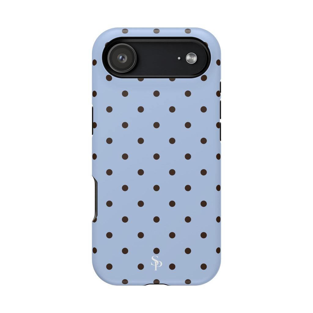 Blue Polka Dot Magnetic Impact Phone Case