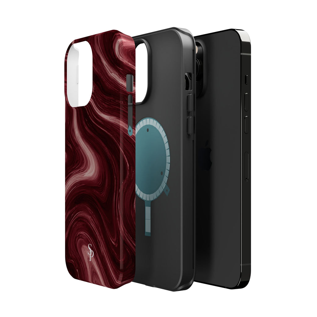 Burgundy Marble Magnetic Phone Case