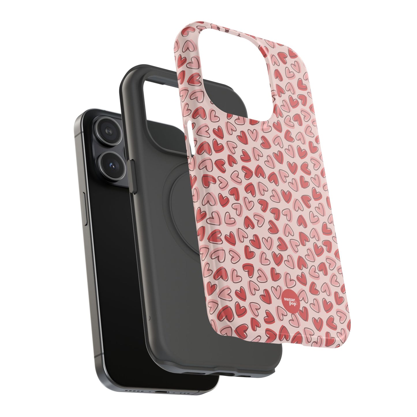 Heart Pattern Impact-Resistant Phone Case - Stylish Protection for Valentine's Day & Everyday Love