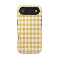 Yellow Gingham Magnetic Impact-Resistant Phone Case