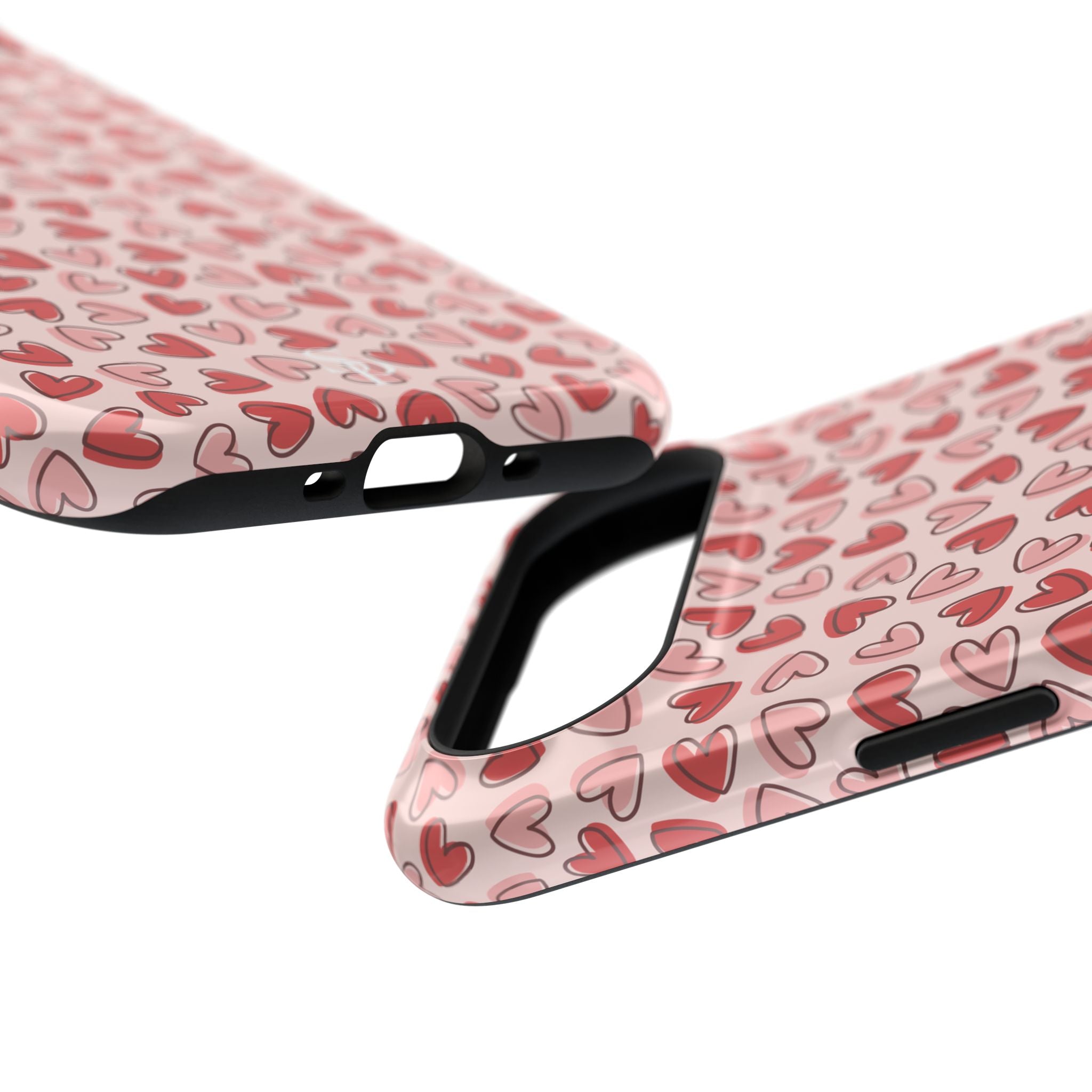 Heart Pattern Impact-Resistant Phone Case - Stylish Protection for Valentine's Day & Everyday Love