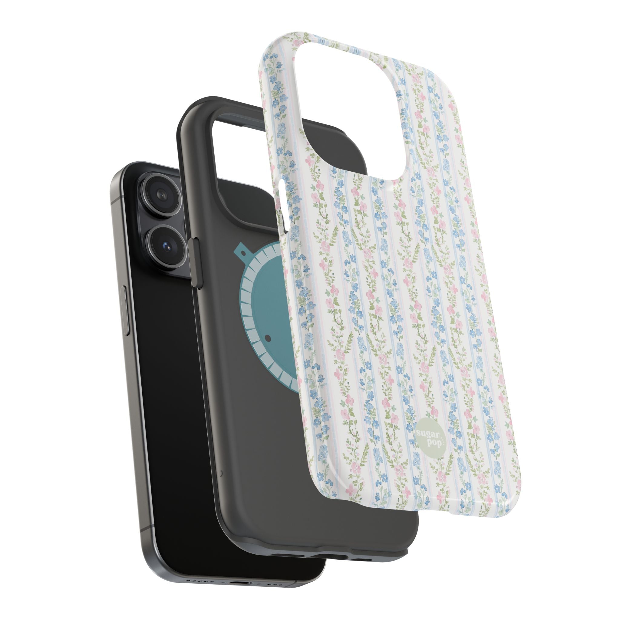 Pastel Floral Pattern Magnetic Tough Case