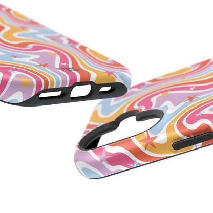 Colorful Impact-Resistant Phone Case - Vibrant Swirl Design