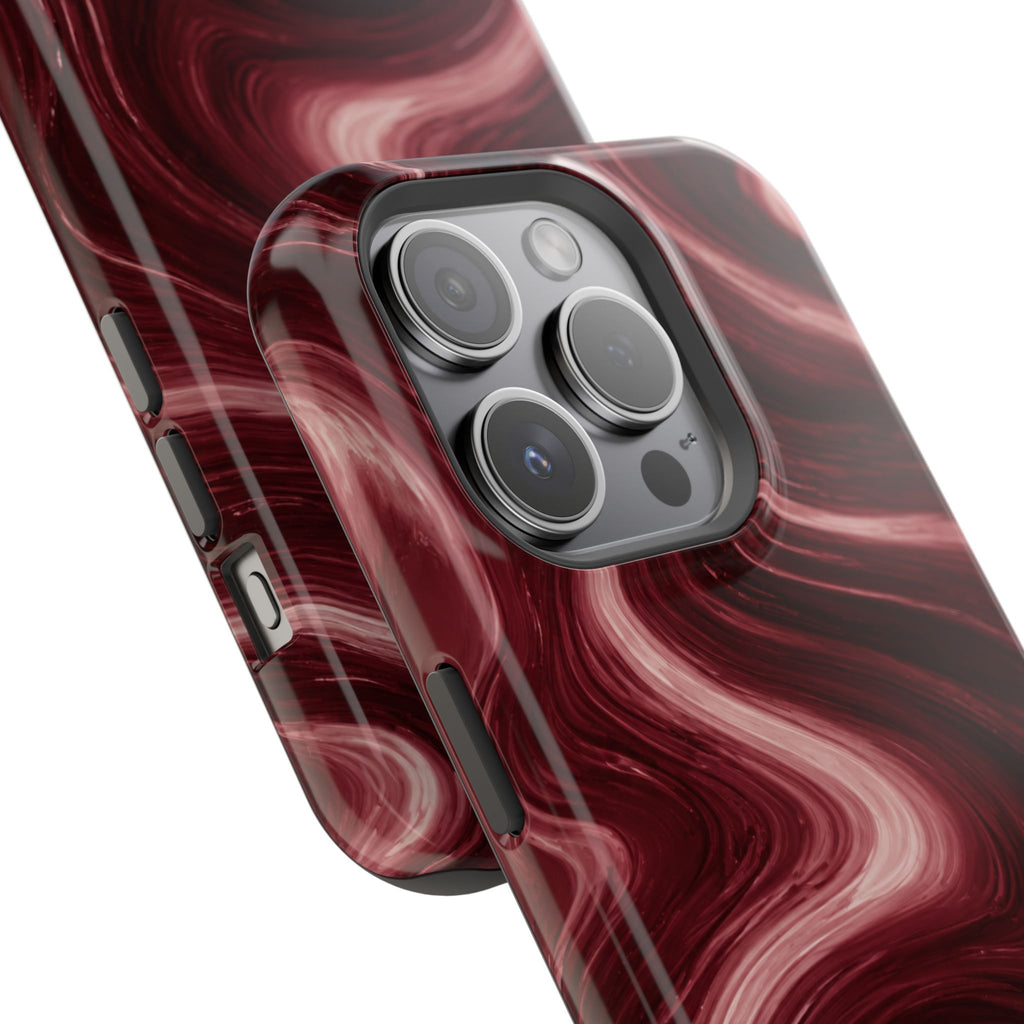 Burgundy Marble Magnetic Phone Case