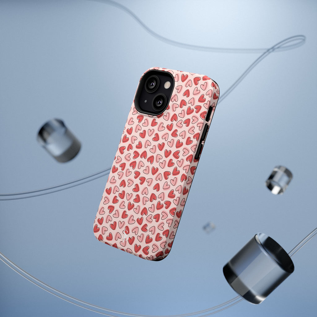 Heart Pattern Impact-Resistant Phone Case - Stylish Protection for Valentine's Day & Everyday Love
