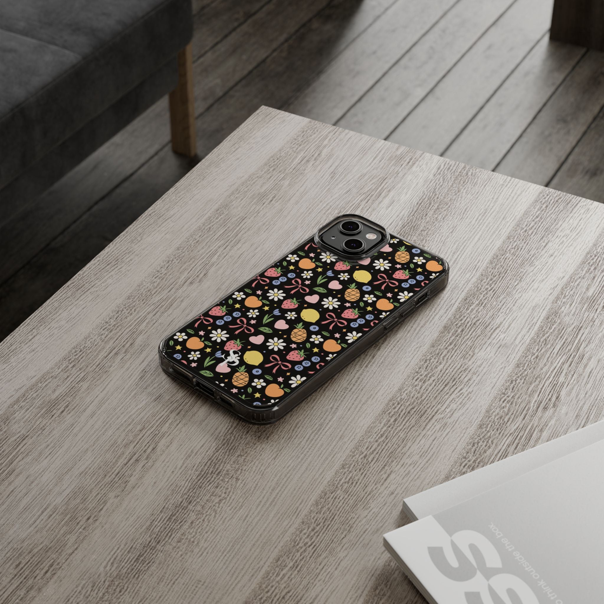 Fruit and Floral Pattern Clear Case