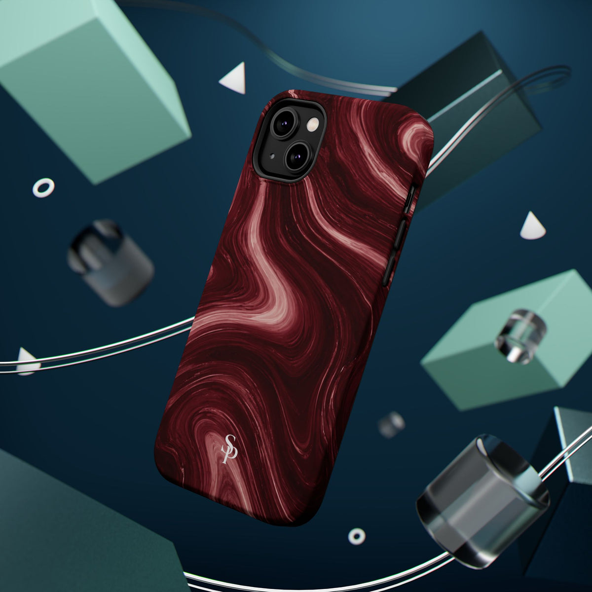 Burgundy Marble Magnetic Phone Case