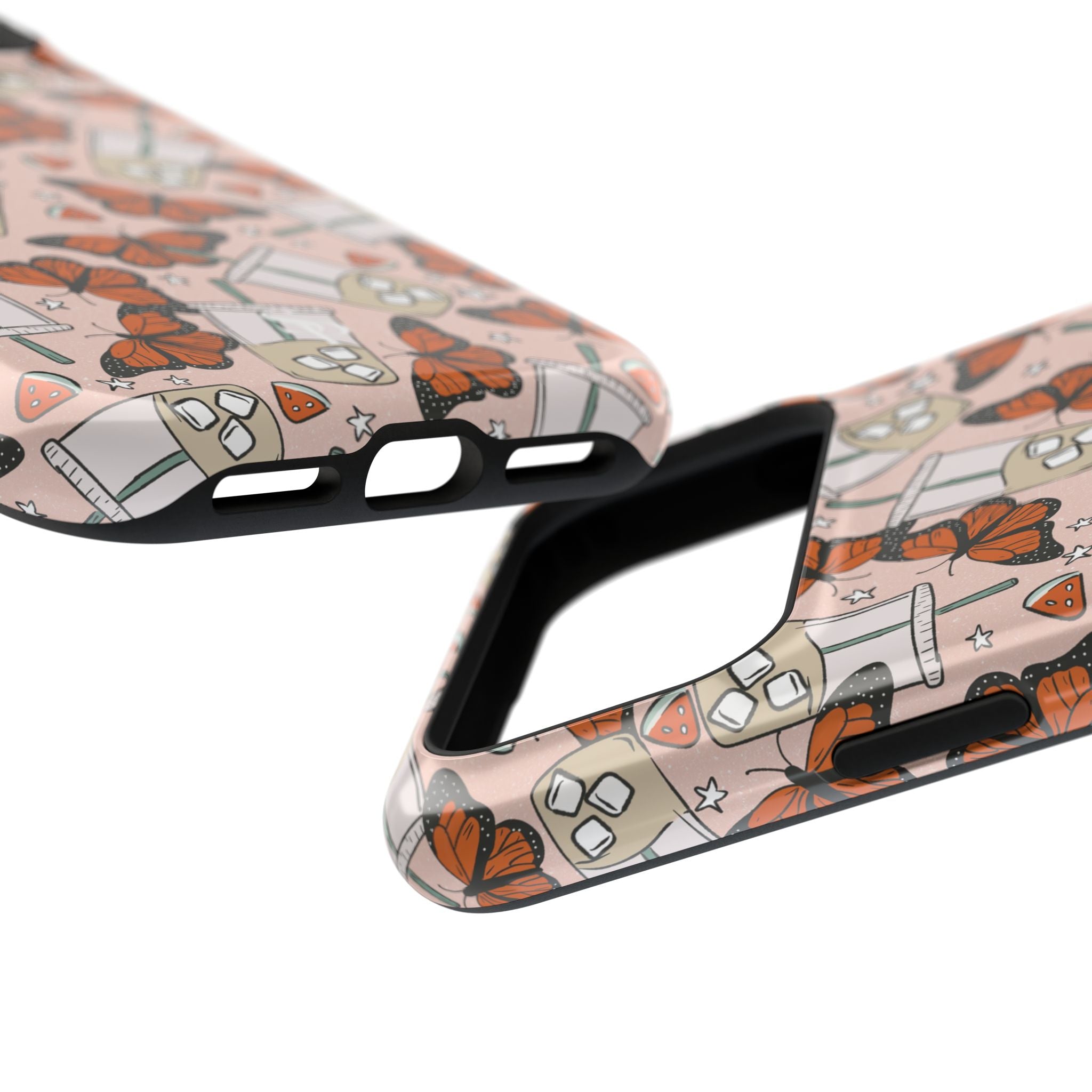 Iced Coffee & Butterfly Impact-Resistant Cases