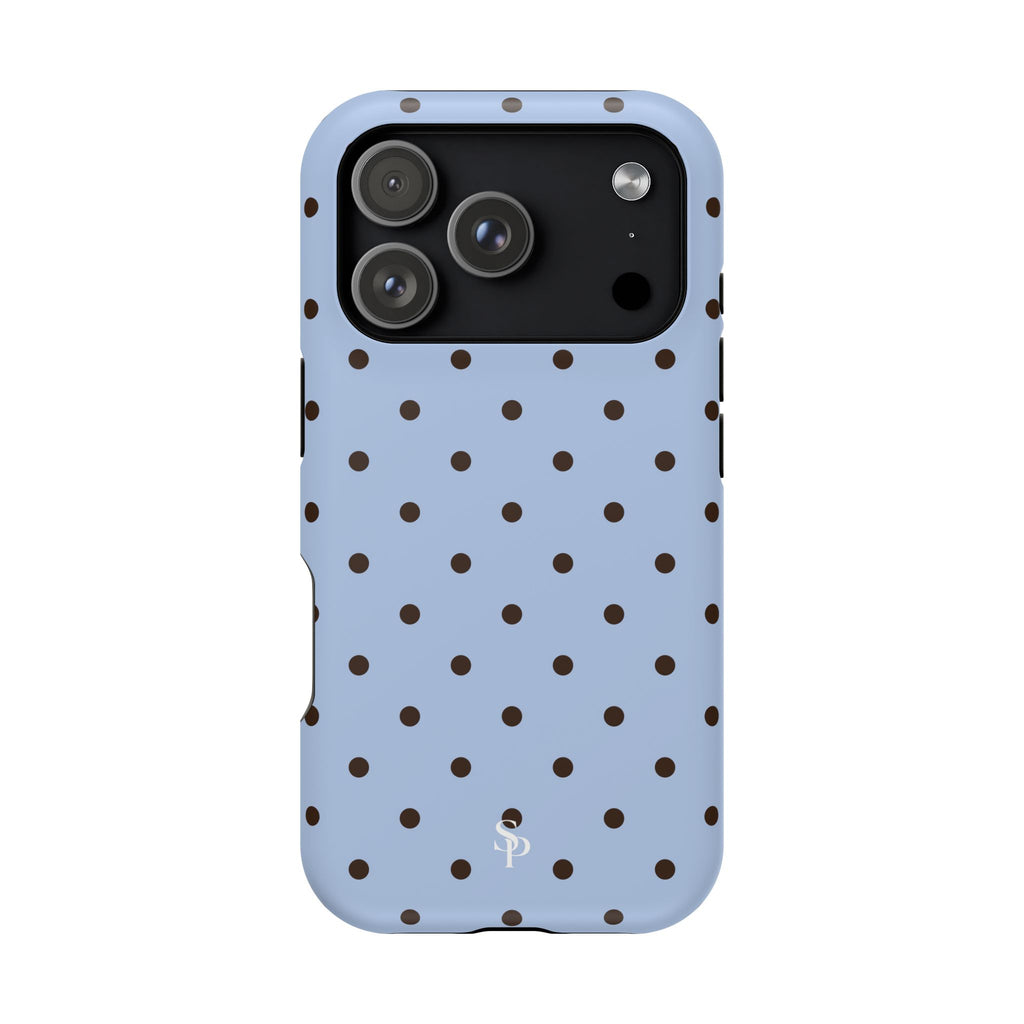 Blue Polka Dot Magnetic Impact Phone Case