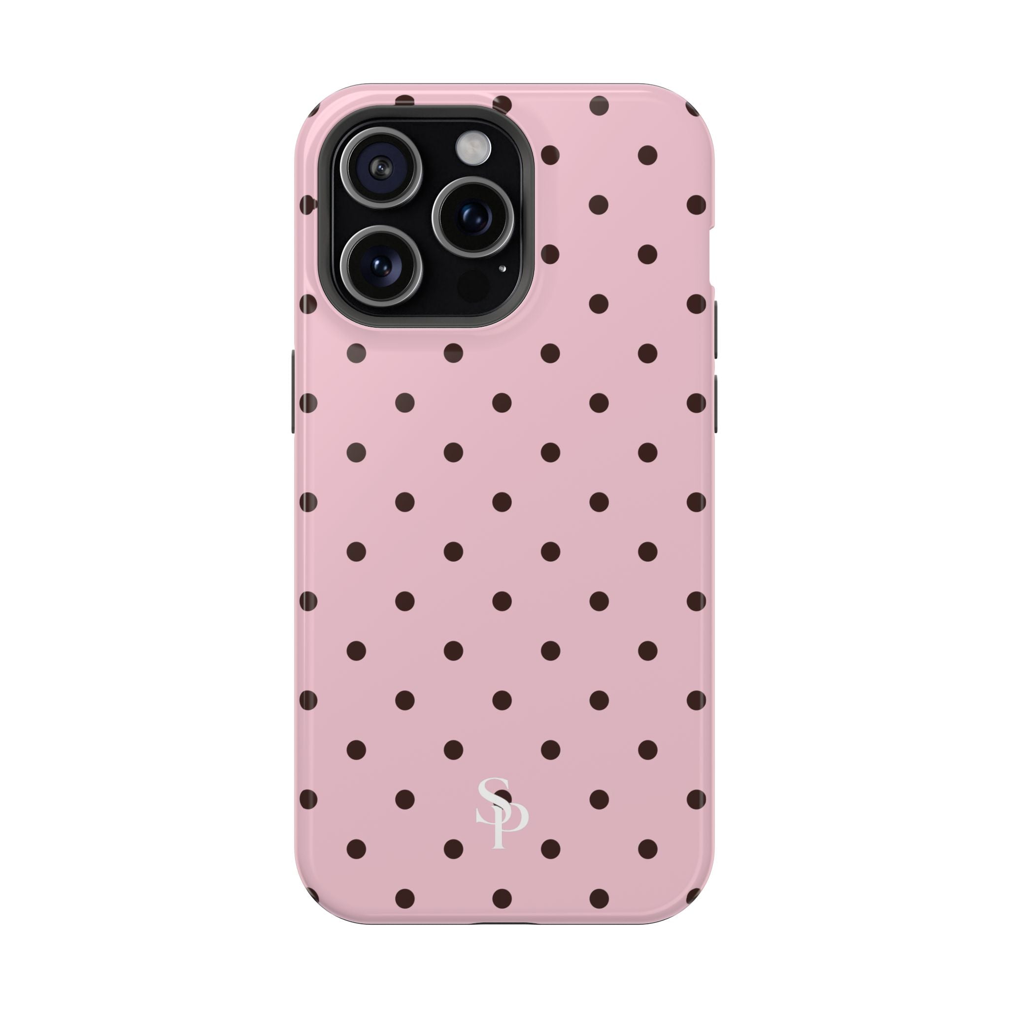Pink Polka Dot Magnetic Impact Phone Case