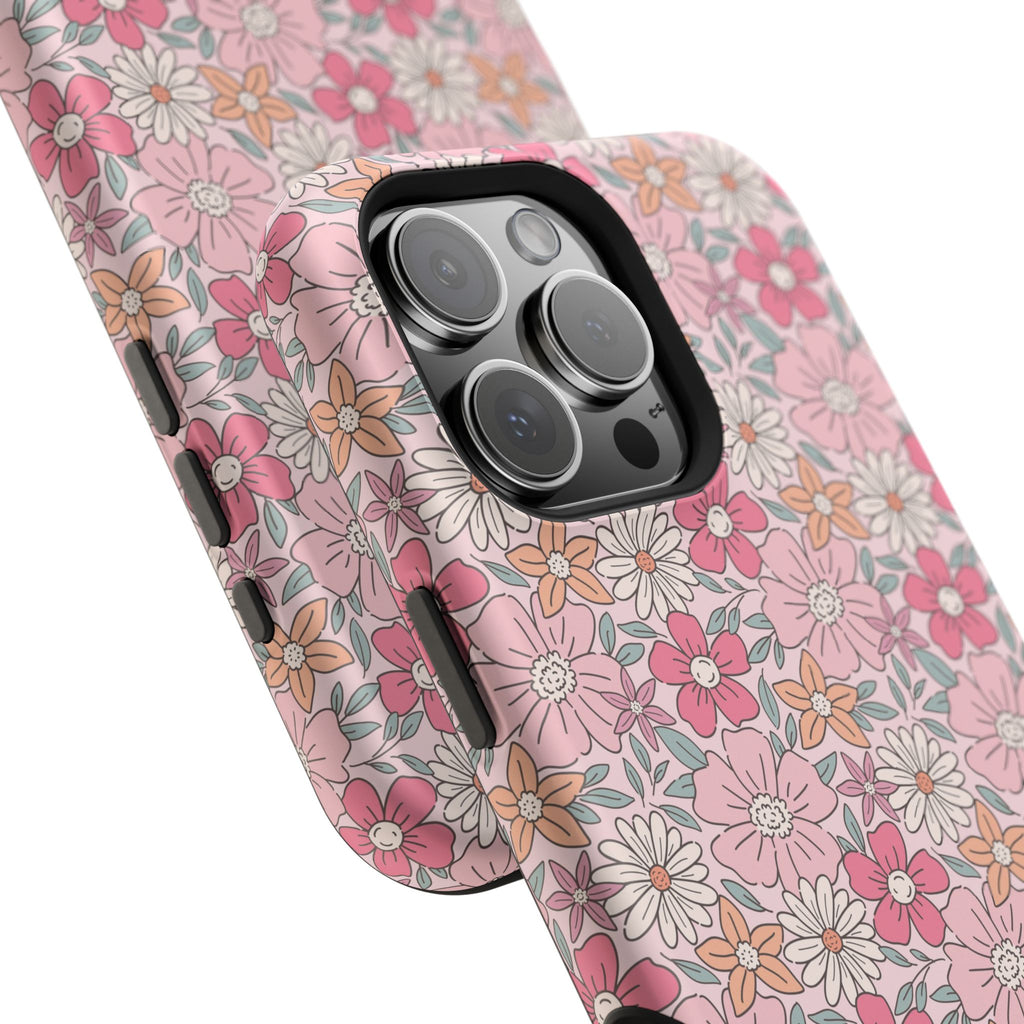 Pink Flowers Impact-Resistant Case