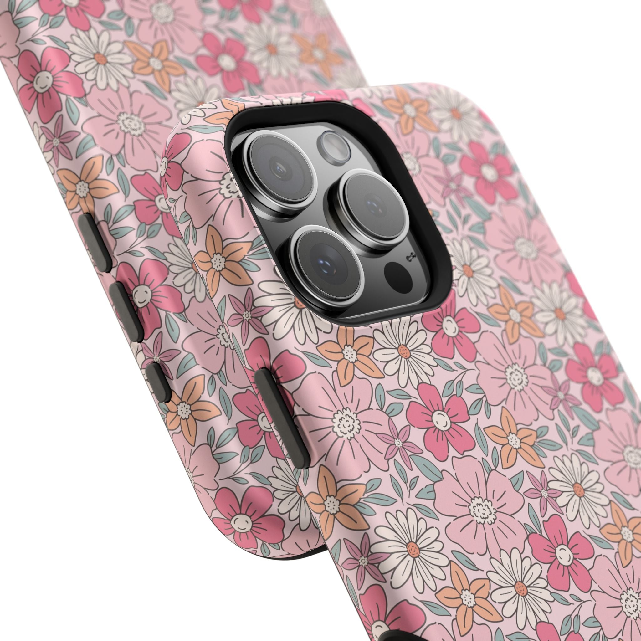 Pink Flowers Impact-Resistant Case