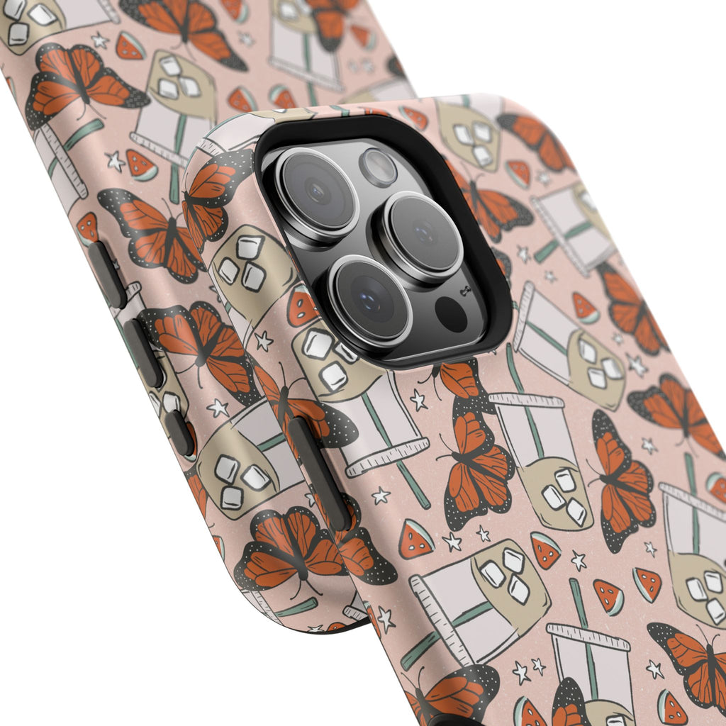 Iced Coffee & Butterfly Impact-Resistant Cases