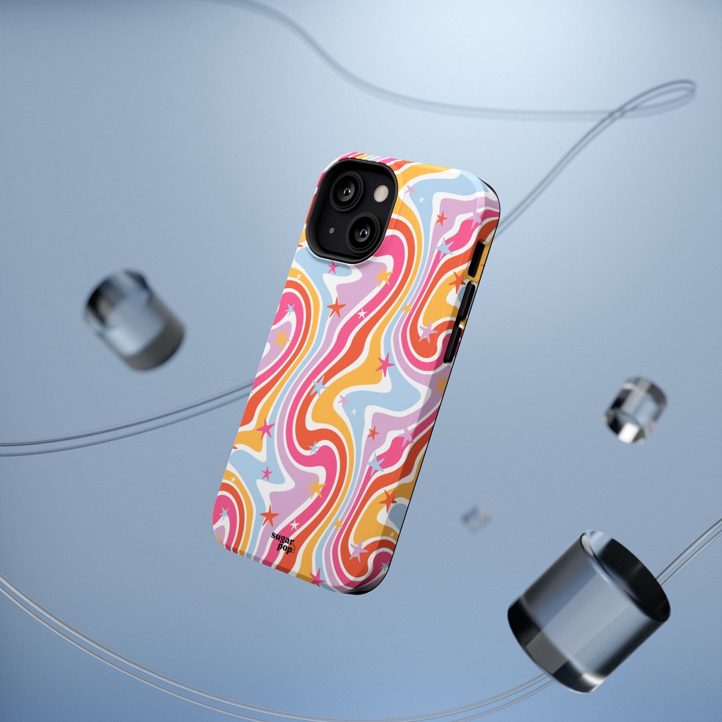 Colorful Impact-Resistant Phone Case - Vibrant Swirl Design